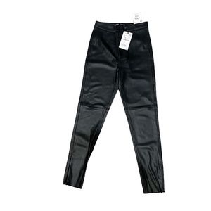 Zara Faux Leather High Rise Legging Size S